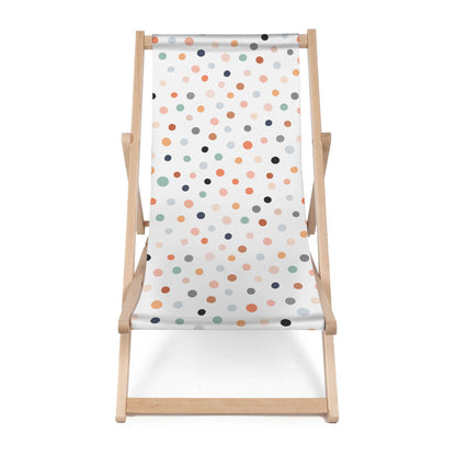 Holz Liegestuhl Pastel Dots