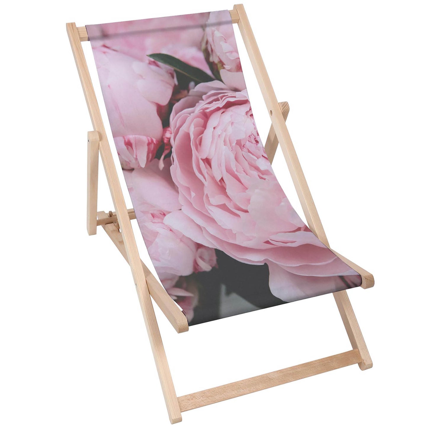 Holz Liegestuhl Peonies Blossom