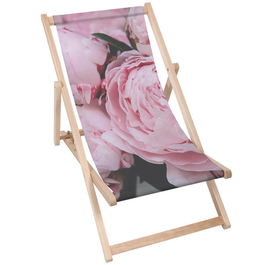 Holz Liegestuhl Peonies Blossom