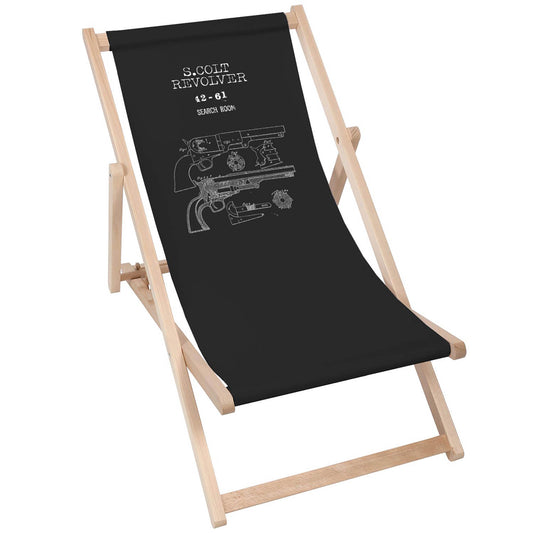 Holz Liegestuhl Revolver Black