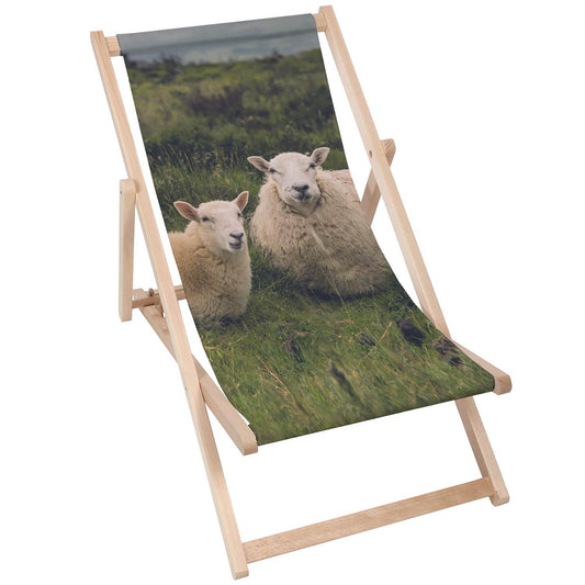 Holz Liegestuhl Sheeps Life