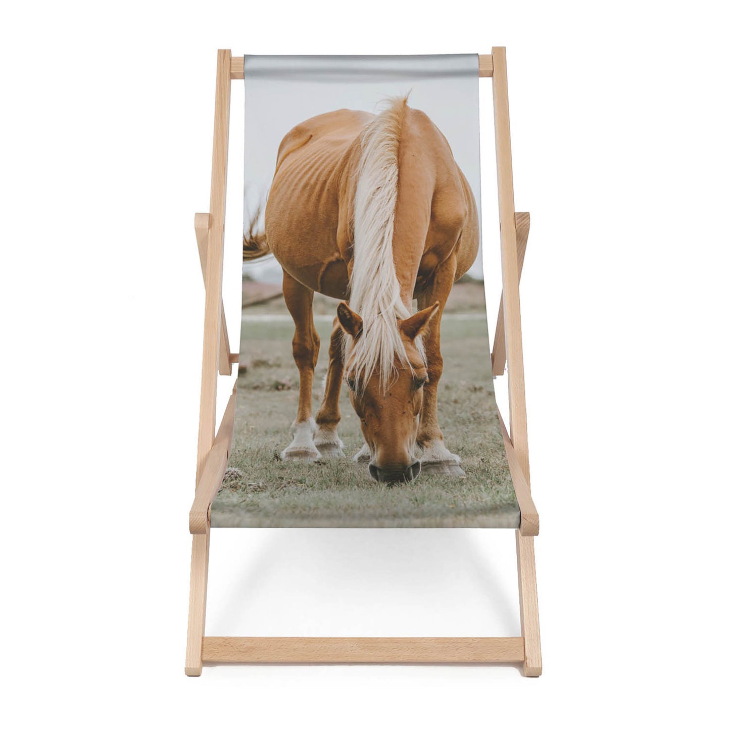 Holz Liegestuhl Splendid Horse