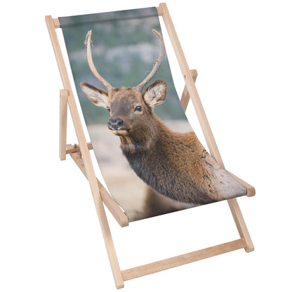 Holz Liegestuhl Wild Deer