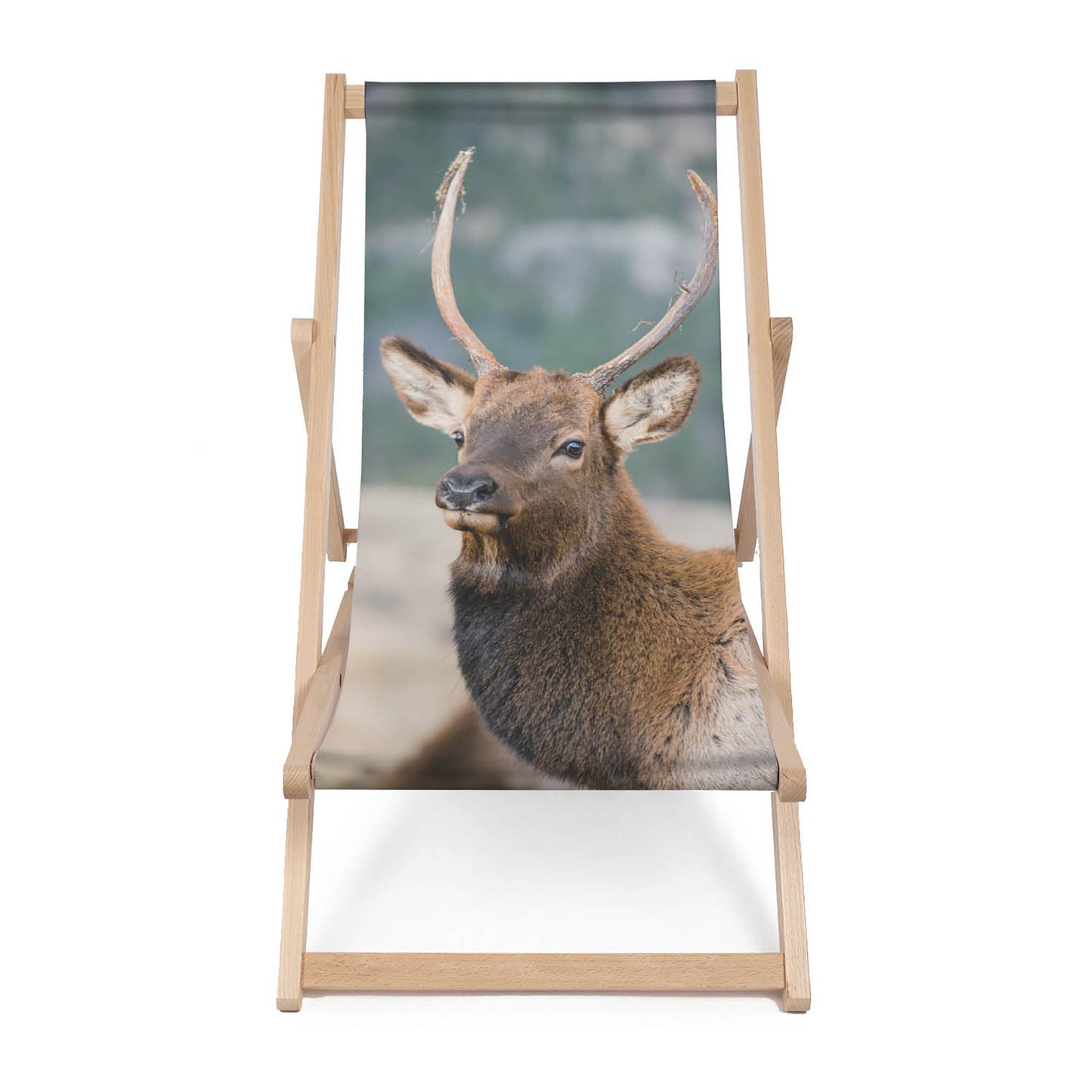Holz Liegestuhl Wild Deer