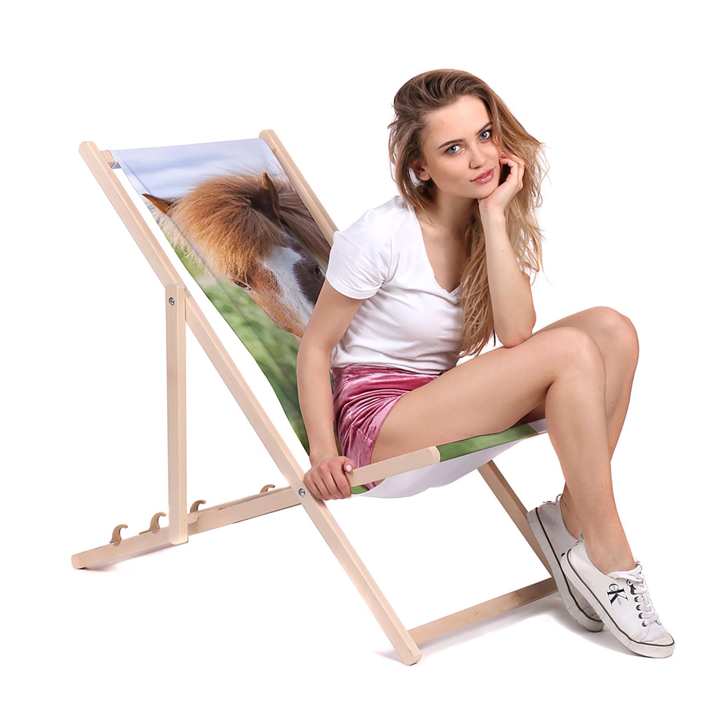 Holz Liegestuhl Windy Horse
