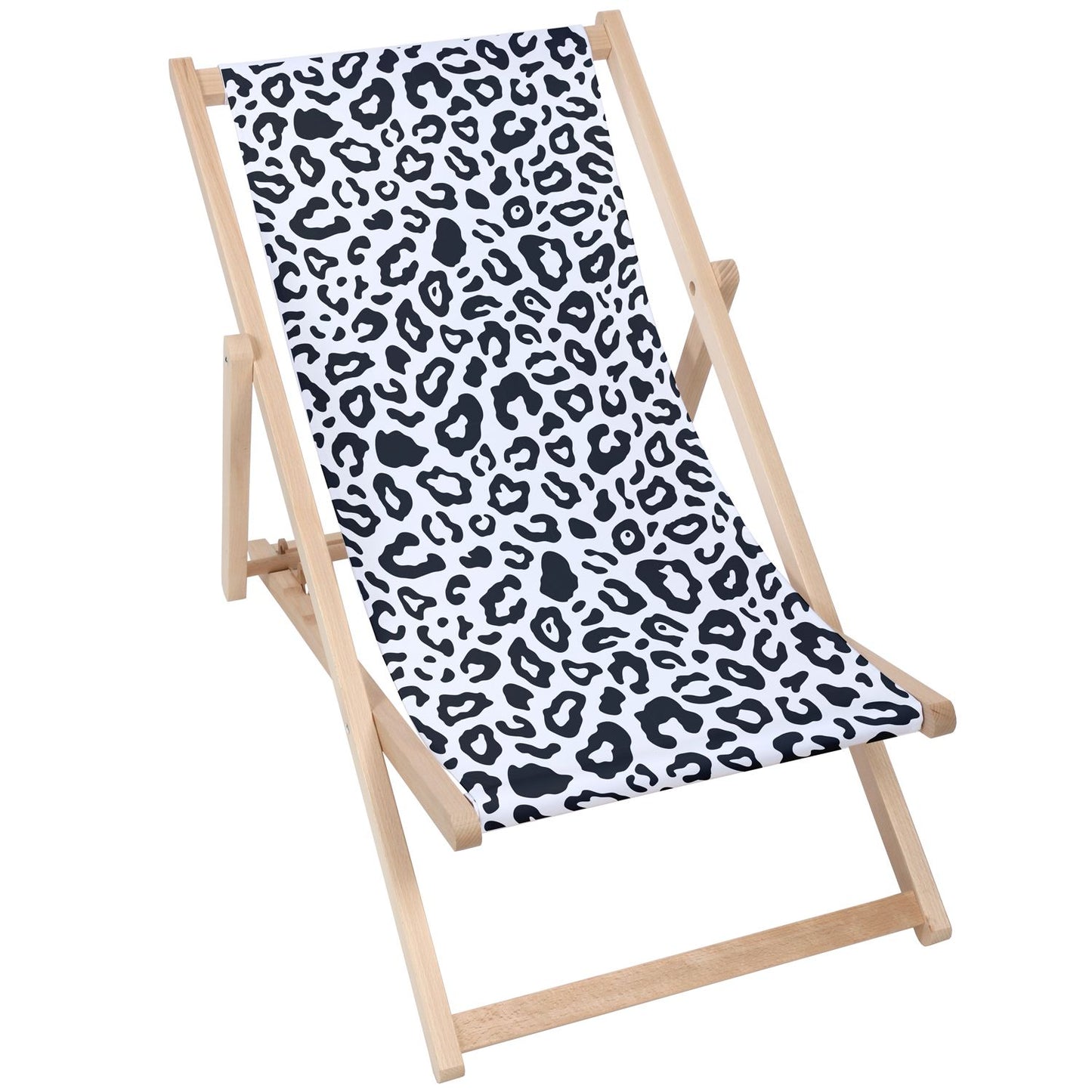 Holz Liegestuhl Leopard Pattern