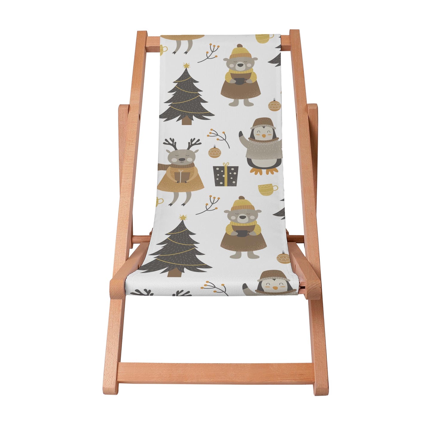 Liegestuhl für Kinder Christmas Forest Animals