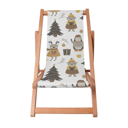 Liegestuhl für Kinder Christmas Forest Animals