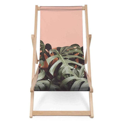 Holz Liegestuhl Monstera Coral - esunbed
