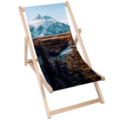 Holz Liegestuhl Mountain Landscape - esunbed