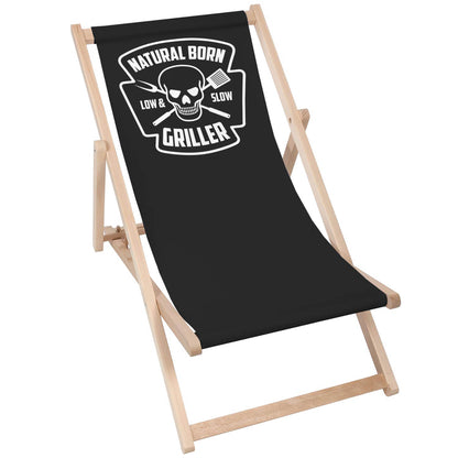 Holz Liegestuhl Natural Born Griller