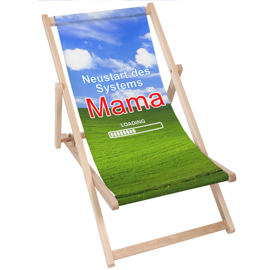 Holz Liegestuhl Neustart Des Systems Mama