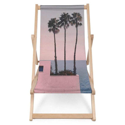 Holz Liegestuhl Palms City Art - esunbed