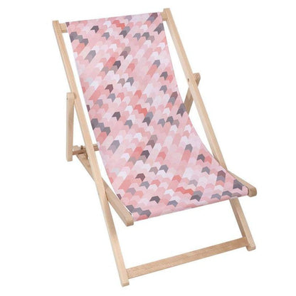 Holz Liegestuhl Pink Pattern - esunbed