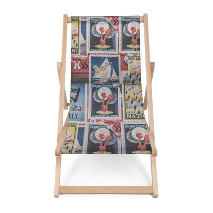 Holz Liegestuhl Retro Posters