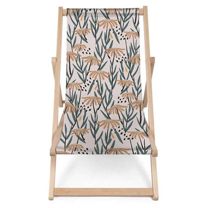 Holz Liegestuhl Vintage Flowers Art - esunbed