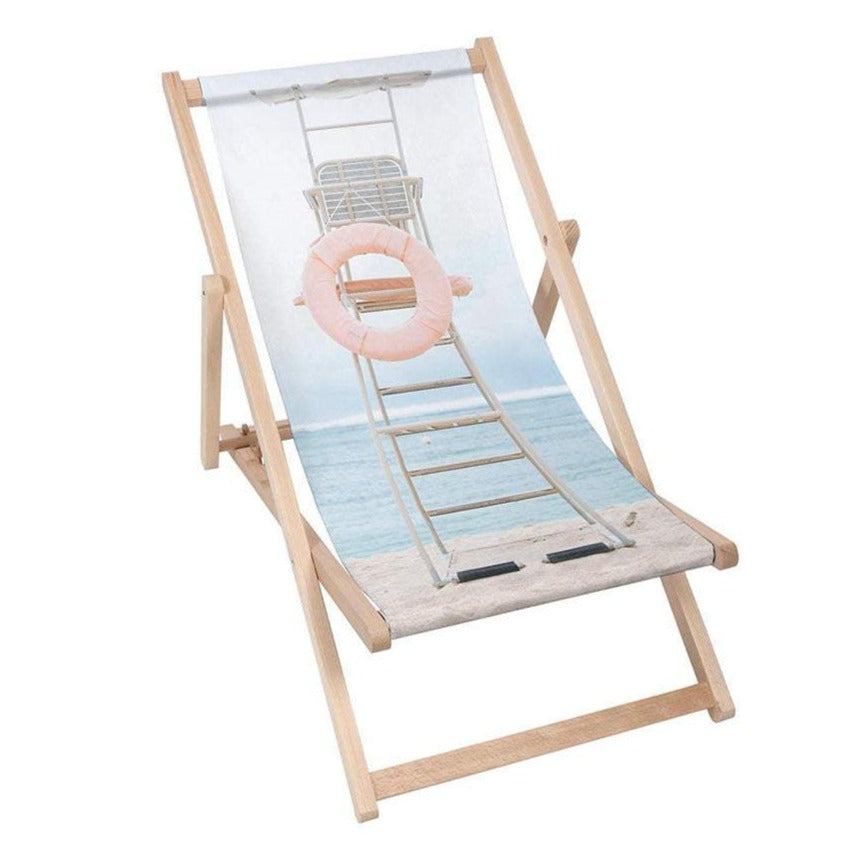 Holz Liegestuhl Vintage Lifeguard - esunbed