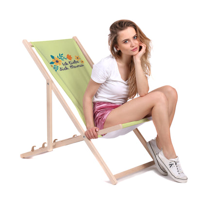 Holz Liegestuhl Ich liebe dich Mama Grün