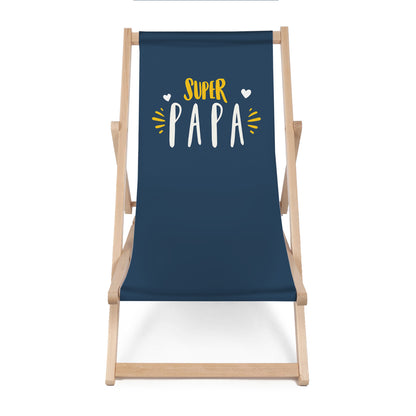 Holz Liegestuhl Super Papa