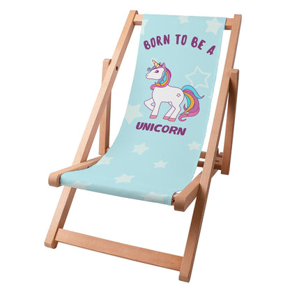 Liegestuhl für Kinder Born To Be Unicorn