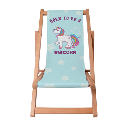 Liegestuhl für Kinder Born To Be Unicorn
