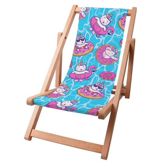 Liegestuhl für Kinder Swimming Unicorn