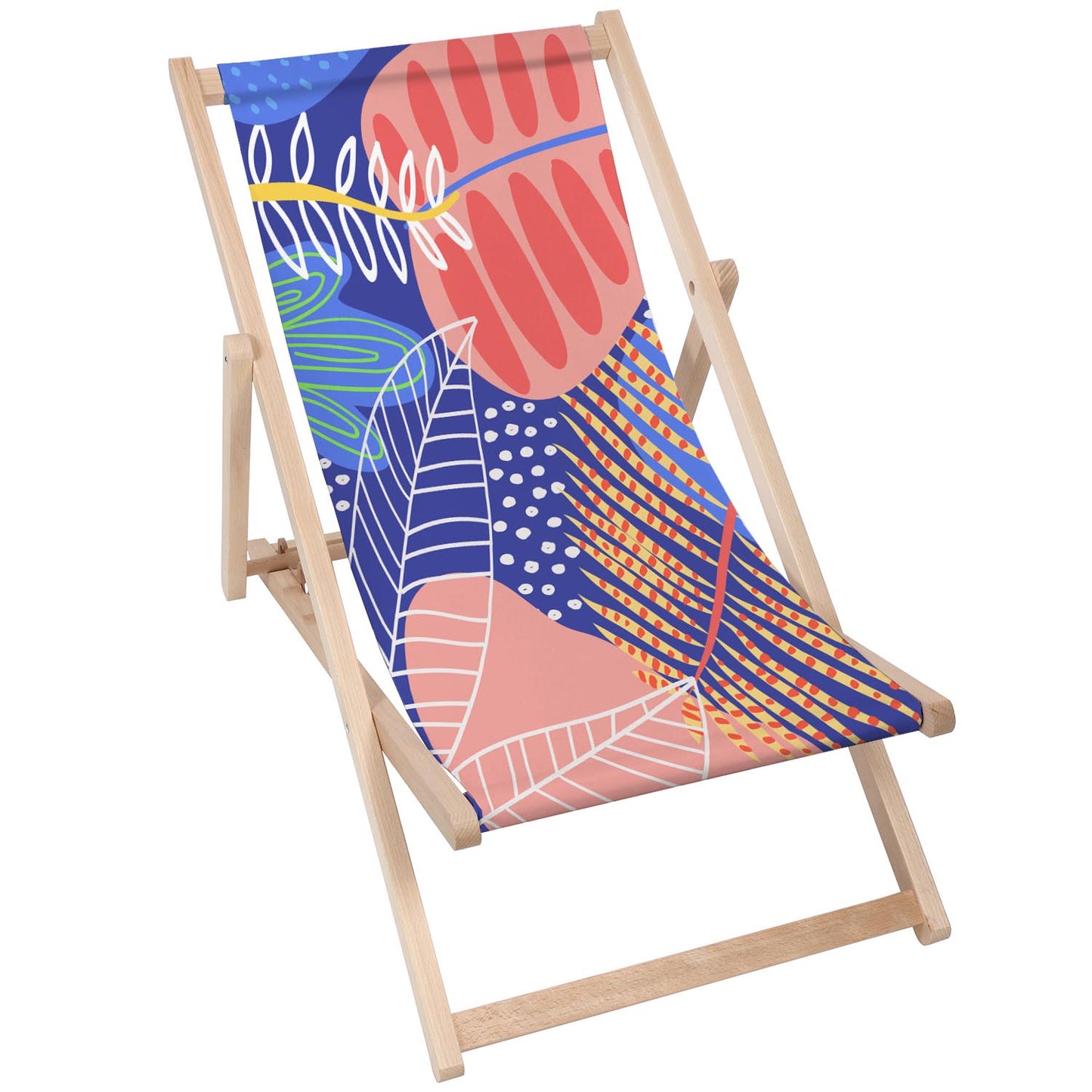 Holz Liegestuhl Abstract Hand Draw Floral