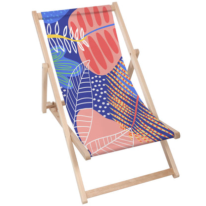 Holz Liegestuhl Abstract Hand Draw Floral