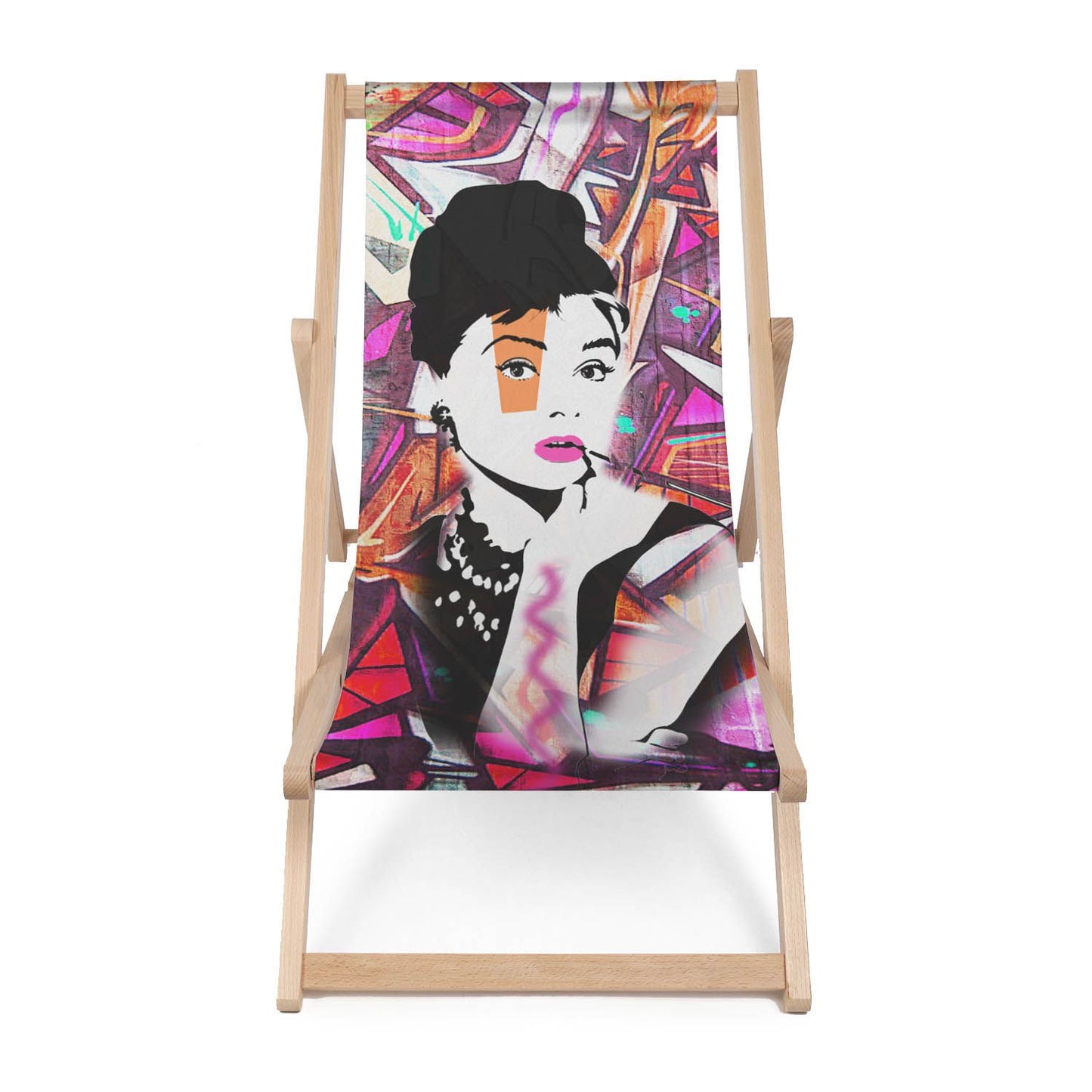 Holz Liegestuhl Audrey Colourful