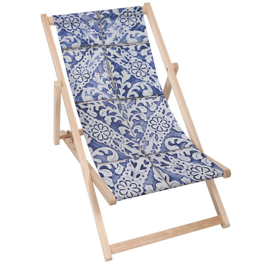 Holz Liegestuhl Azulejo
