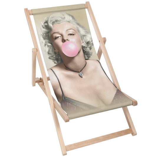 Holz Liegestuhl Bubble Gum Marilyn