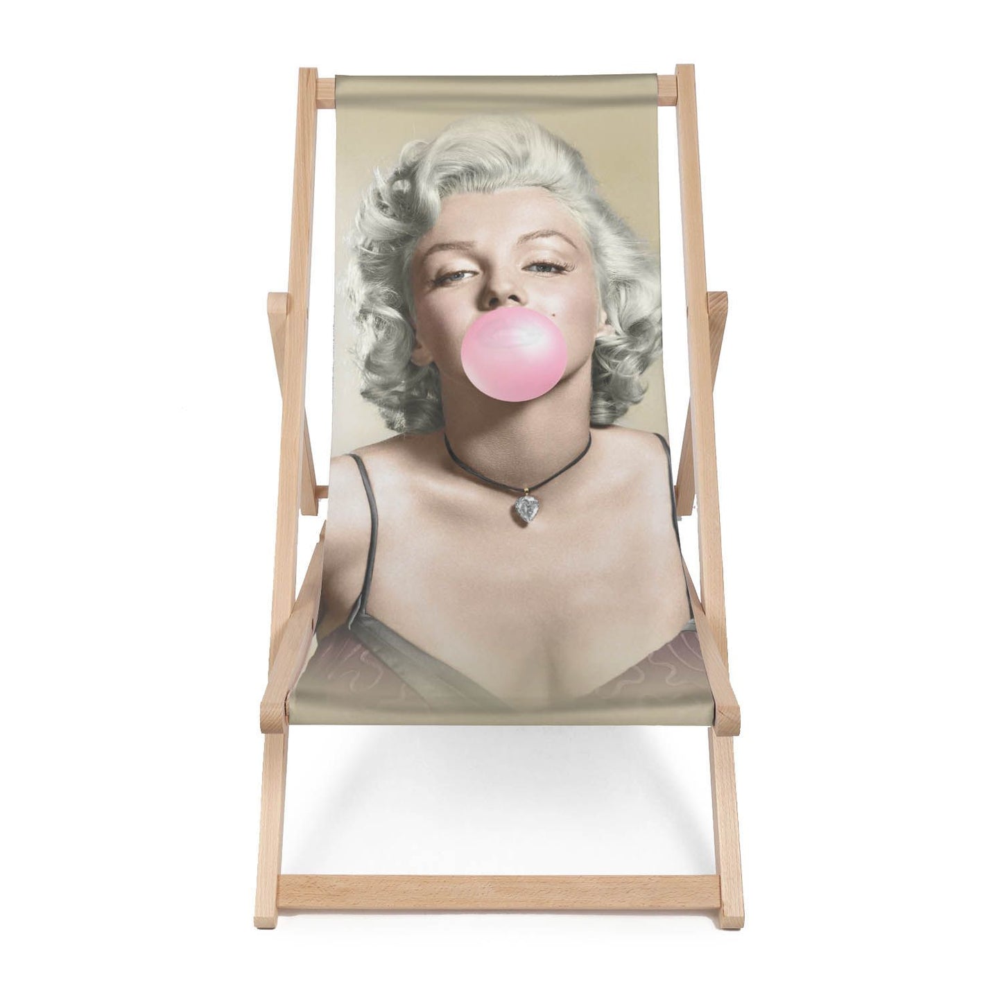 Holz Liegestuhl Bubble Gum Marilyn