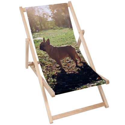 Holz Liegestuhl Buldog and Sun
