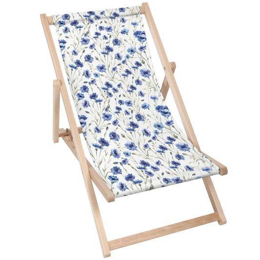Holz Liegestuhl Cornflowers - esunbed