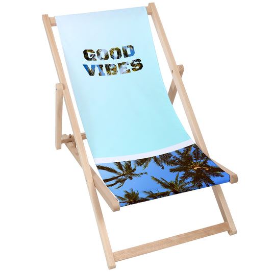 Holz Liegestuhl Good Vibes