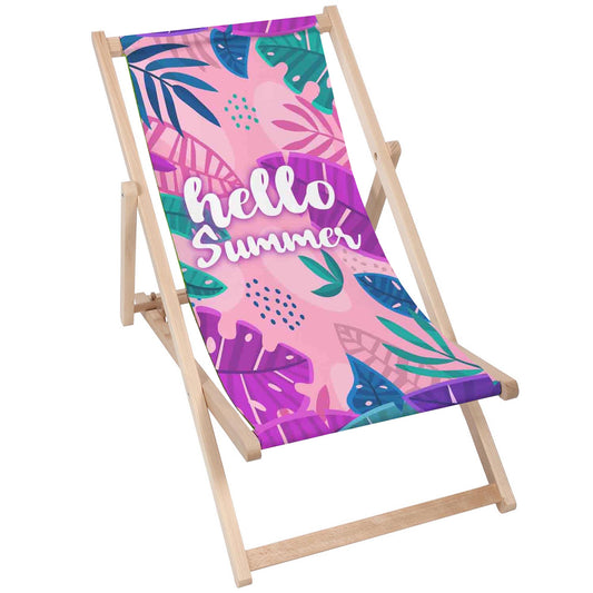 Holz Liegestuhl Hello Summer