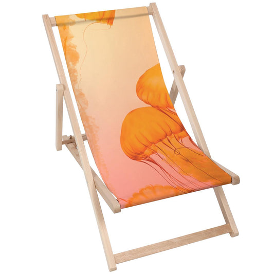 Holz Liegestuhl Jellyfish Orange - esunbed