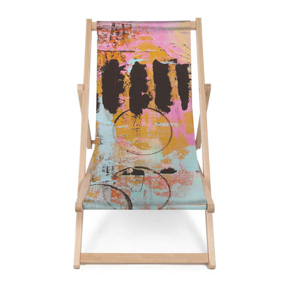 Holz Liegestuhl Street Art