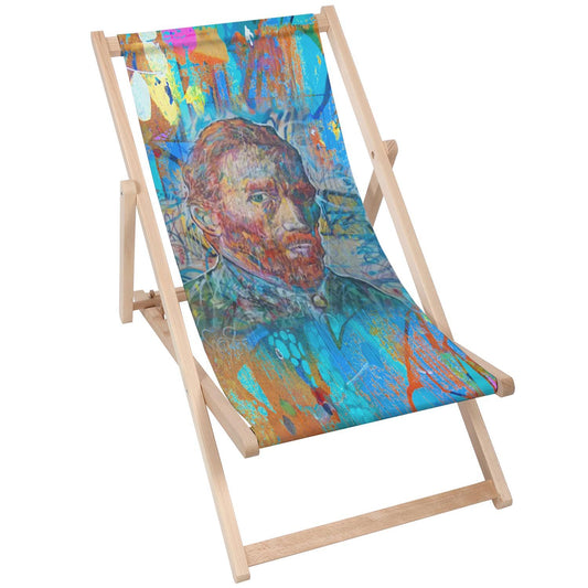Holz Liegestuhl Van Gogh Blue