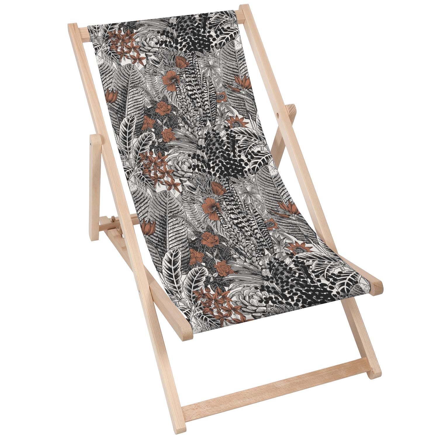 Holz Liegestuhl Vintage Tropical - esunbed