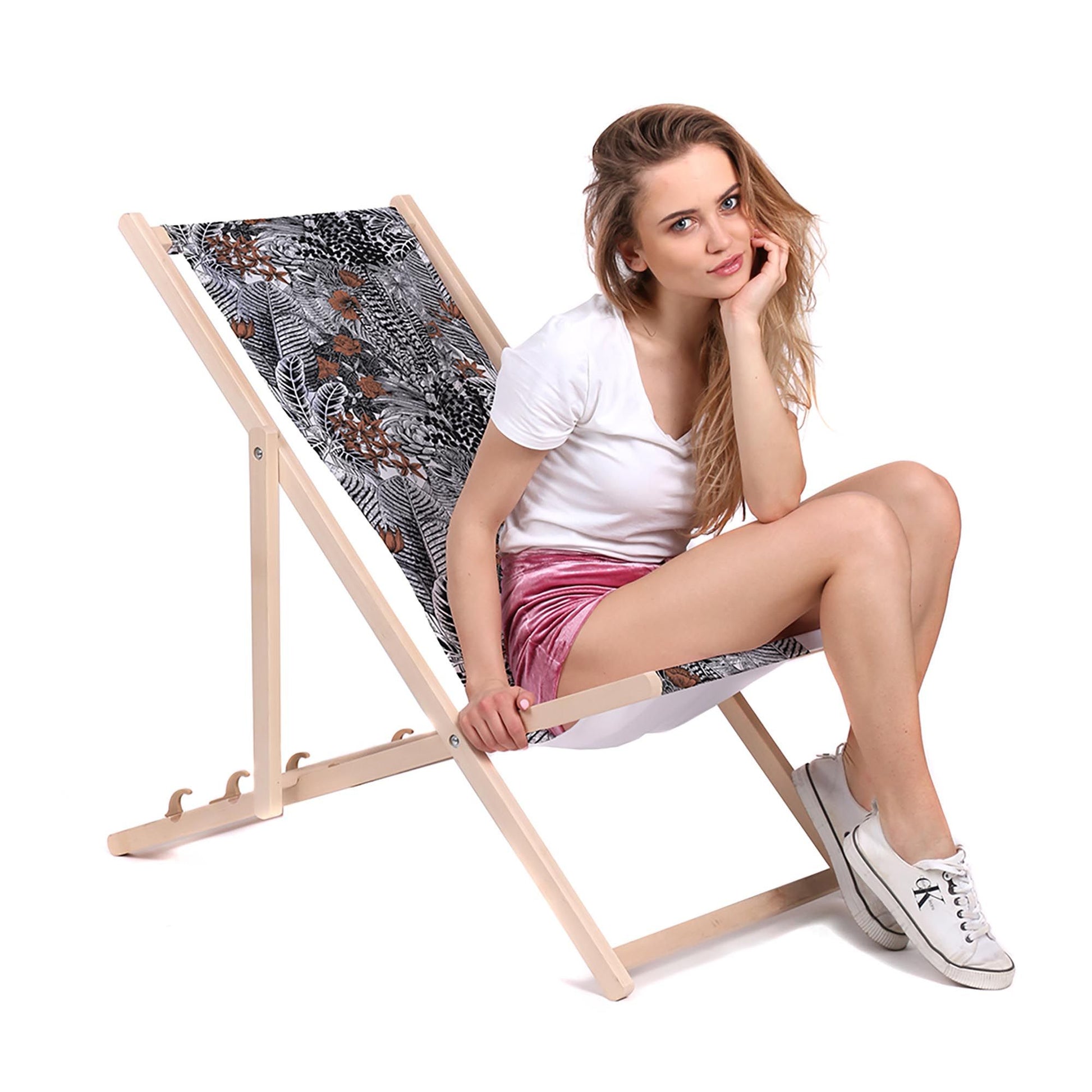 Holz Liegestuhl Vintage Tropical - esunbed