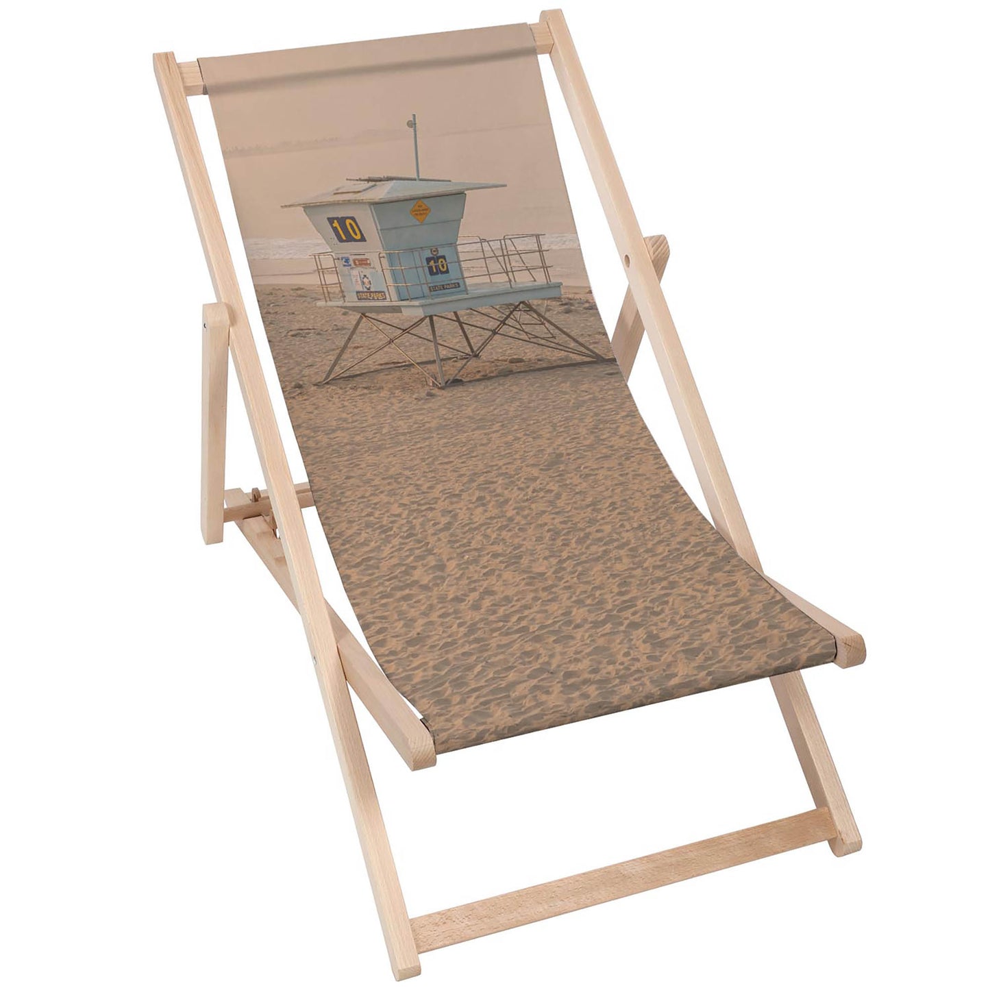 Holz Liegestuhl Blue Lifeguard Tower