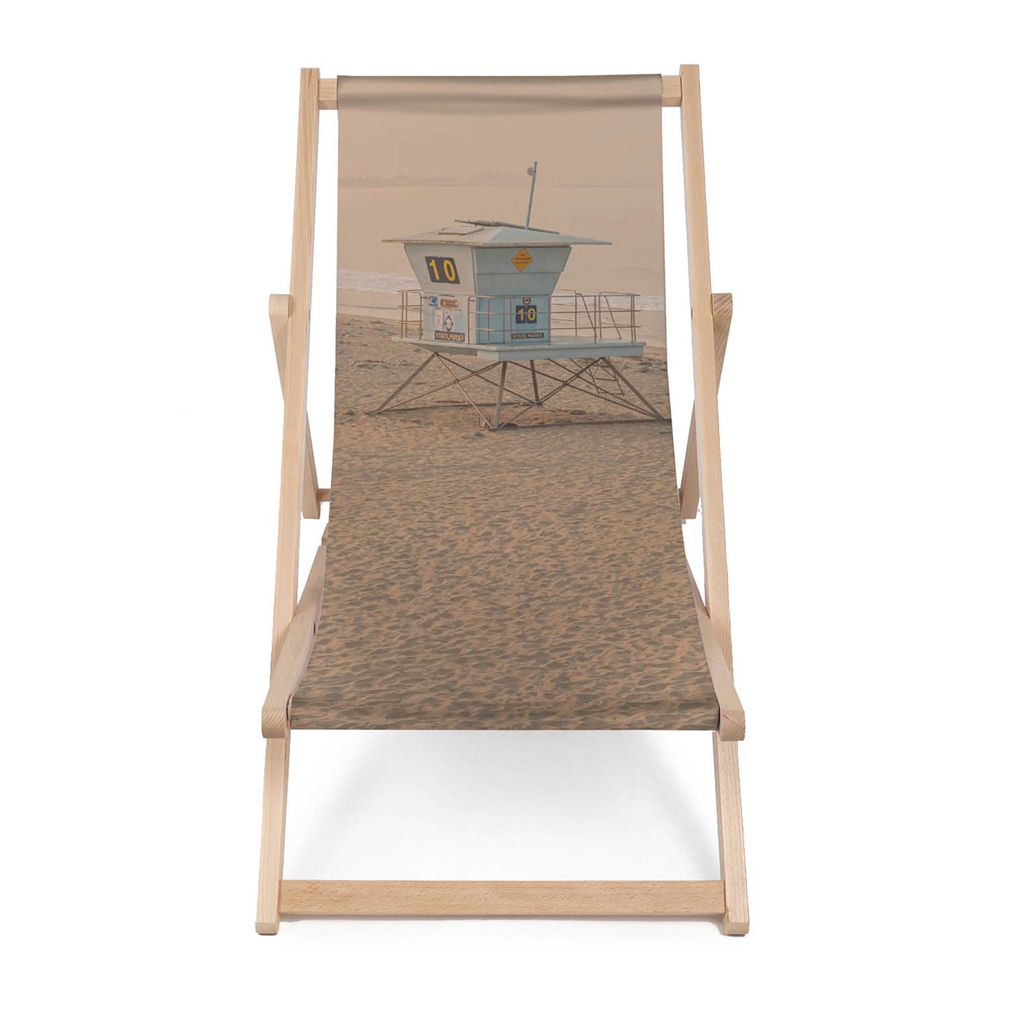 Holz Liegestuhl Blue Lifeguard Tower
