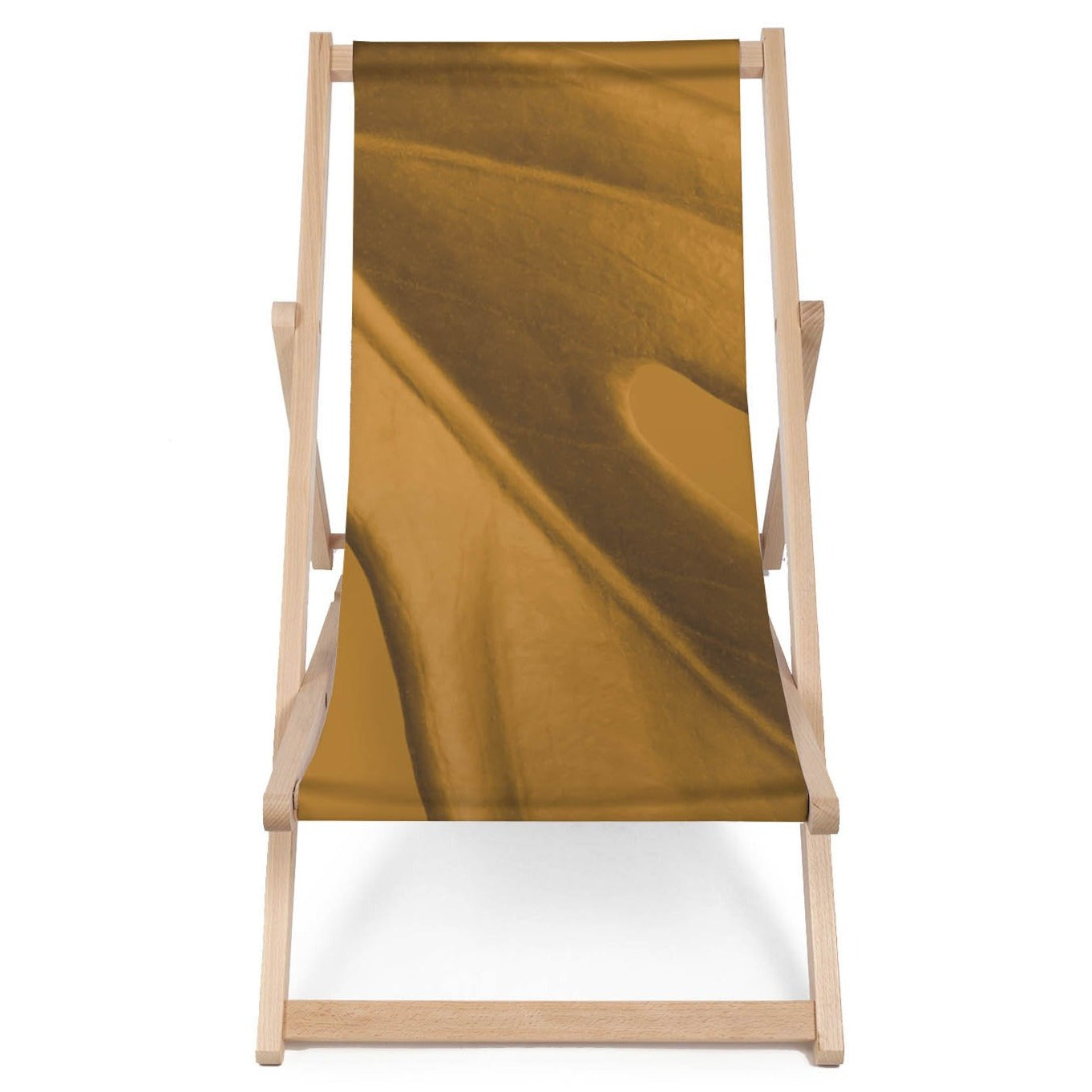 Holz Liegestuhl Boho Golden Monstera - esunbed