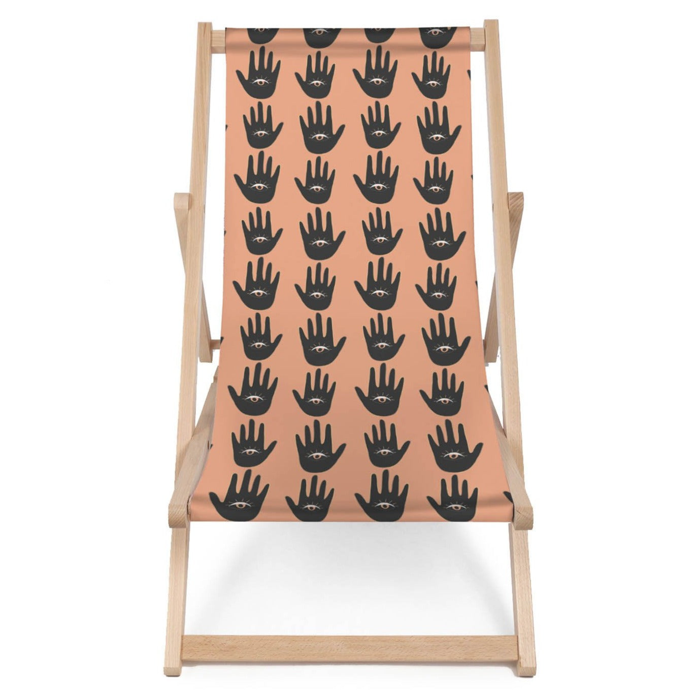 Holz Liegestuhl Boho Hands Pattern - esunbed