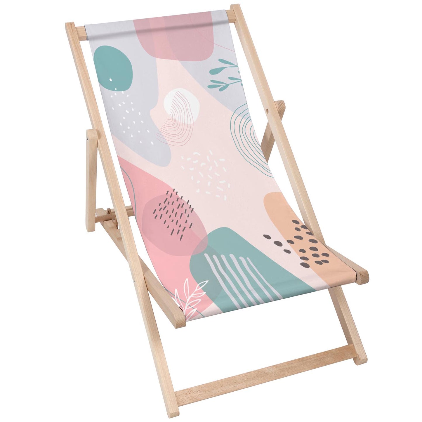 Holz Liegestuhl Pink Abstract Element