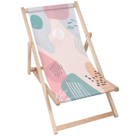 Holz Liegestuhl Pink Abstract Element
