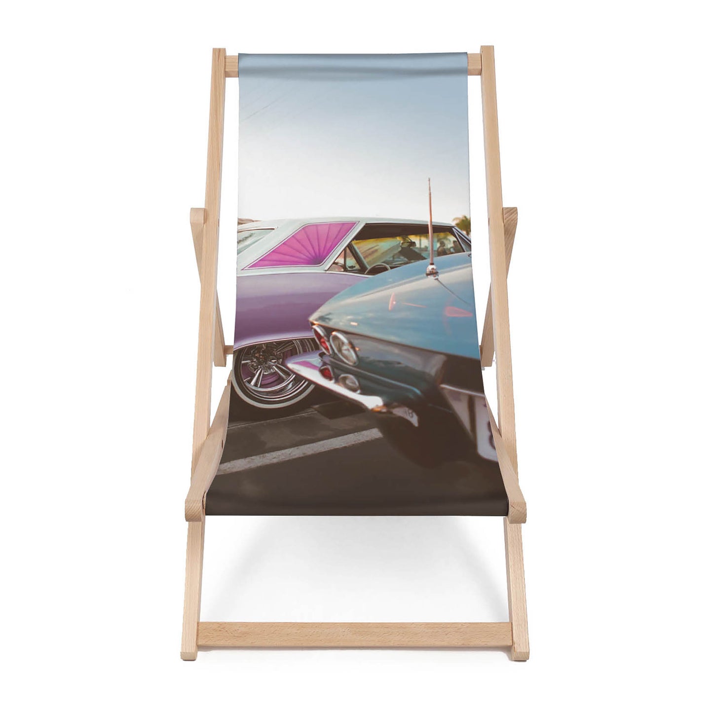 Holz Liegestuhl Pink Car