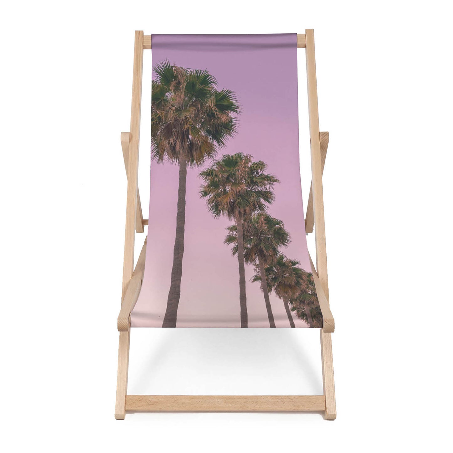 Holz Liegestuhl Pink Sky Palms