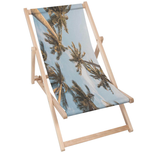 Holz Liegestuhl Summer Palms Sky